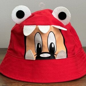 DISNEY PARKS Authentic Original Youth MICKEY MOUSE Red Bucket Hat Cap NEW